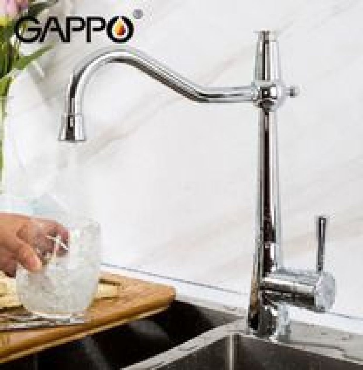 G4398-12 Cмеситель Кухня GAPPO d-35 c подключением фильтра питьевой воды (хром) | фото 1