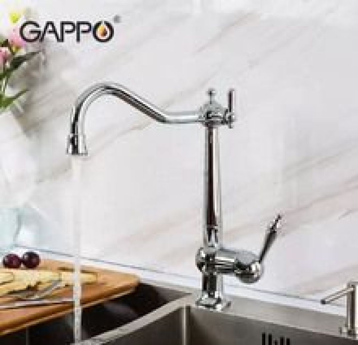 G4398-13 Cмеситель Кухня GAPPO d-35 c подключением фильтра питьевой воды (хром) | фото 1