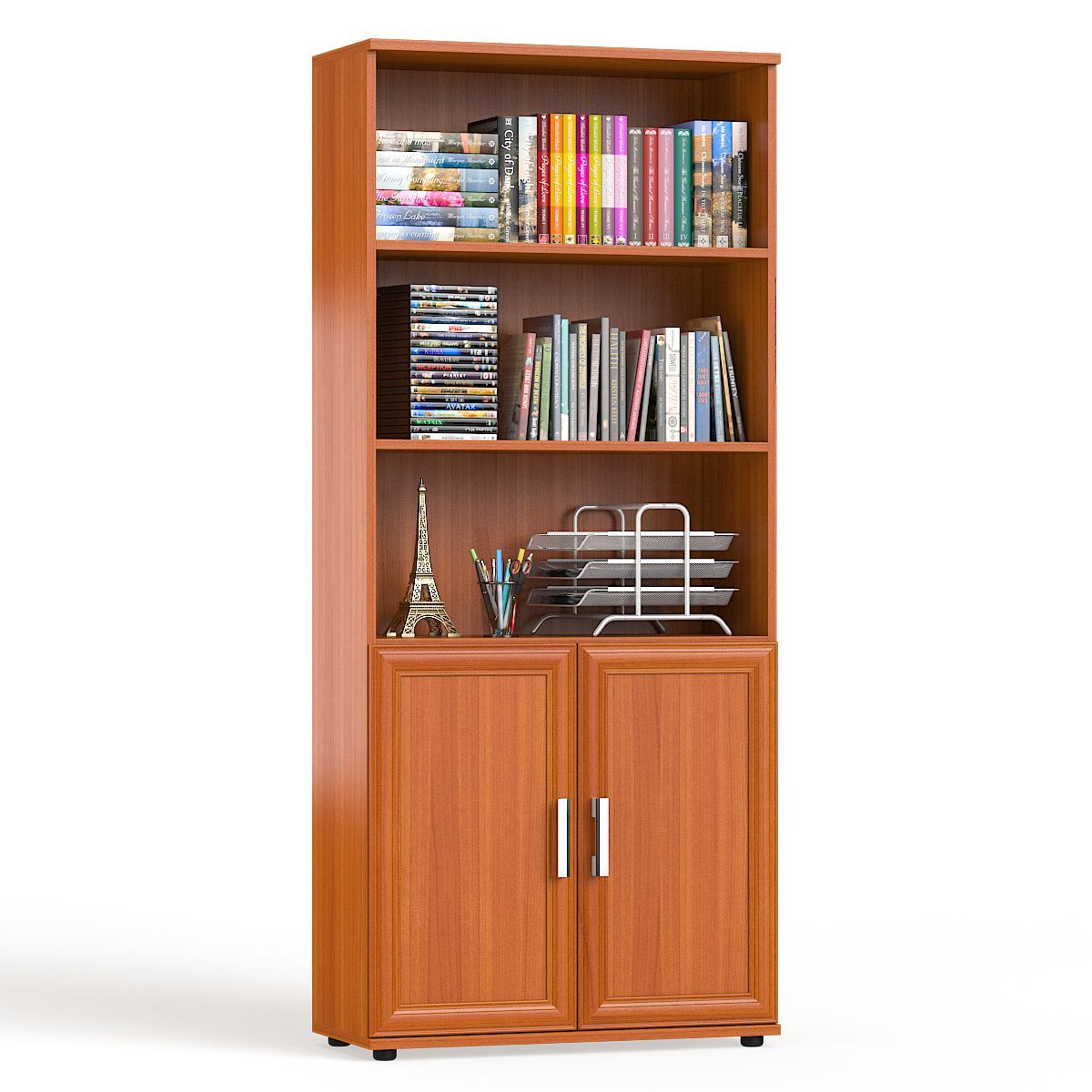 Шкаф С-МД-2-02 шкаф для книг без стекла, цвет вишня, ШхГхВ 82х36х189 см. | фото 2