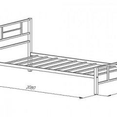 Кровать металлическая "Кадис 900х1900" Белый | фото 2