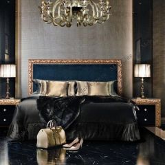 Спальный гарнитур Тиффани Premium черная/золото | фото 2