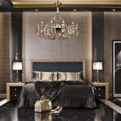 Спальный гарнитур Тиффани Premium черная/золото | фото 3