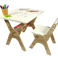 Детский растущий стол-парта и стул Я САМ "Умка" (Дуб/Серый) | фото 3