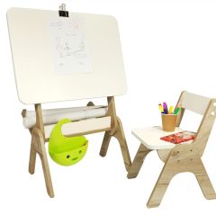 Детский растущий стол-парта и стул Я САМ "Умка" (Дуб/Серый) | фото 4
