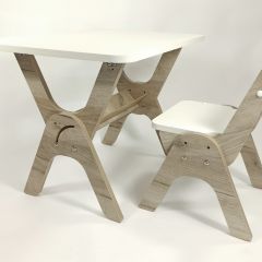 Детский растущий стол-парта и стул Я САМ "Умка" (Дуб/Серый) | фото 7