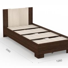 Спальня Аврора Кровать 120 со встроенным основанием под матрас Венге/Дуб молочный | фото 2