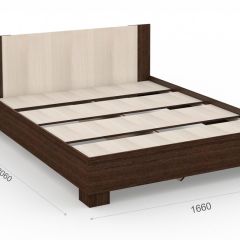 Спальня Аврора Кровать 160 со встроенным основанием под матрас Венге/Дуб молочный | фото 2