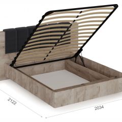 Спальня Джулия Кровать 160 МИ с подъемным механизмом Дуб крафт серый | фото 2