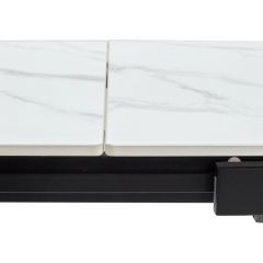 Стол CORNER 120 MATT WHITE MARBLE SOLID CERAMIC / BLACK, ®DISAUR | фото 8