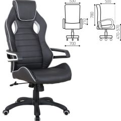 Кресло компьютерное BRABIX "Techno Pro GM-003" (черное/серое, вставки серые) 531814 | фото 2