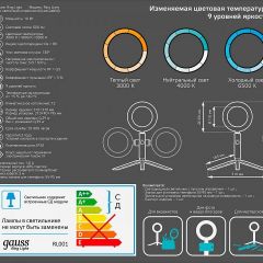 Настольная лампа кольцевая Gauss Ring Light RL001 | фото 5