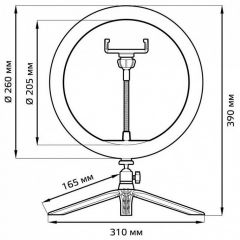 Настольная лампа кольцевая Gauss Ring Light RL002 | фото 10