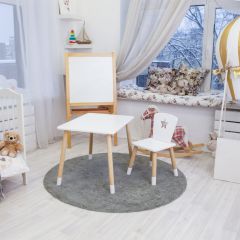 Детский комплект стол и стул «Звезда» Rolti Baby (белый/береза, массив березы/мдф) | фото 3