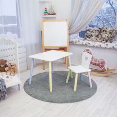 Детский комплект стол и стул «Звезда» Rolti Baby (белый/цветной, массив березы/мдф) | фото 2