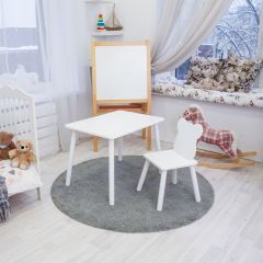 Детский комплект стол и стул «Мишка» Rolti Baby (белый/белый, массив березы/мдф) | фото 2