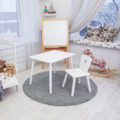 Детский комплект стол и стул «Звезда» Rolti Baby (белый/белый, массив березы/мдф) | фото 2