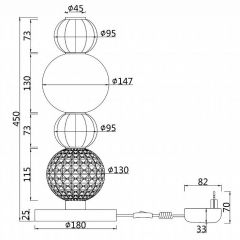 Настольная лампа декоративная Maytoni Collar MOD301TL-L18CH3K | фото 3