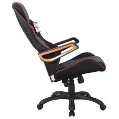 Кресло компьютерное BRABIX Techno Pro GM-003 (ткань черное/серое, вставки оранжевые) 531813 | фото 4