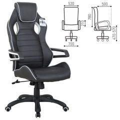 Кресло компьютерное BRABIX Techno Pro GM-003 (экокожа черное/серое, вставки серые) 531814 | фото 2