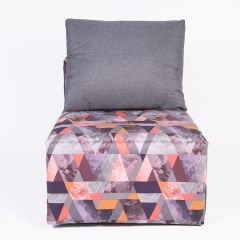 Кресло-кровать бескаркасное Харви (серый-сноу манго) | фото 2