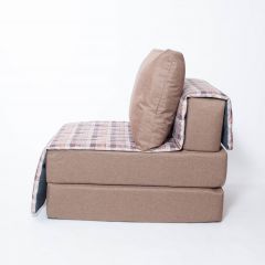 Кресло-кровать бескаркасное Харви (коричневый-квадро беж) | фото 2