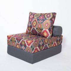 Кресло-кровать-пуф бескаркасное Прайм (мехико серый-графит) | фото 2
