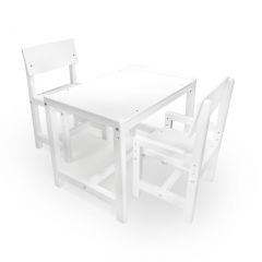 Детский растущий комплект стол и два стула  Я САМ "Лофт" (Белый, Белый) | фото 2