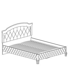 Кровать с обивкой №488 Марлен (1600) Кремовый белый | фото 2