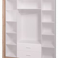 Шкаф для одежды с ящиками 4-х створчатый с зеркалом Люмен 16 | фото 2