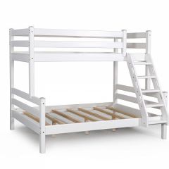 АДЕЛЬ Кровать двухъярусная с наклонной лестницей (белый) | фото 3