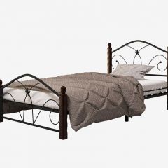 Кровать "Селена 1" Черная (900*2000) (ножки-шоколад) с коваными элементами | фото 2