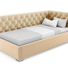 Кровать угловая Виола интерьерная +основание/ПМ/бельевое дно (80х200) | фото 21