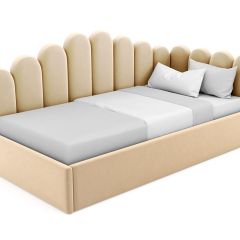 Кровать угловая Лилу интерьерная +основание/ПМ/бельевое дно (80х200) | фото 20