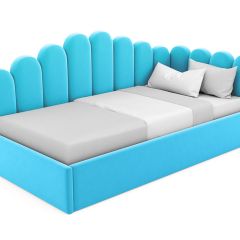 Кровать угловая Лилу интерьерная +основание/ПМ/бельевое дно (90х200) | фото 25