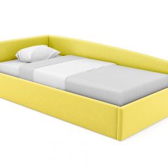 Кровать угловая Лэсли интерьерная +основание/ПМ/бельевое дно (90х200) | фото 16