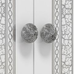 Шкаф 4-х дверный с зеркалами (12.244) Грация (белый/серебро) | фото 2