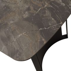 Стол RASMUS 160 KL-80 Серый мрамор, итальянская керамика / черный каркас, ®DISAUR | фото 9