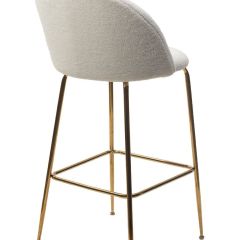 Барный стул GLADE NINI-01 Белый, teddy / золотой каркас М-City | фото 2
