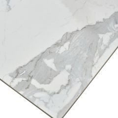 Стол CREMONA 140 HIGH GLOSS STATUARIO Белый мрамор глянцевый, керамика/ белый каркас, ®DISAUR | фото 5