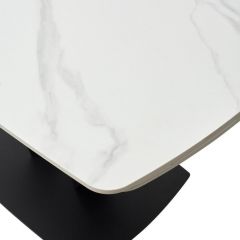 Стол ALATRI 120 MATT WHITE MARBLE SOLID CERAMIC / BLACK, ®DISAUR | фото 11