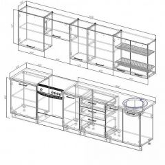 Кухонный гарнитур Антрацит 3000 (Стол. 38мм) | фото 3