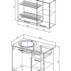 Кухонный гарнитур Бланка 1000 (Стол. 26мм) | фото 2