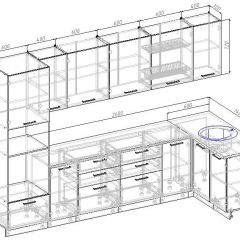 Кухонный гарнитур угловой Антрацит 3200х1400 (Стол. 26мм) | фото 2