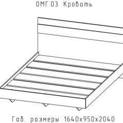 ОМЕГА Кровать 1600 настил ЛДСП (ЦРК.ОМГ.03) | фото 2