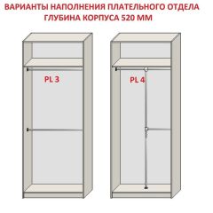 Шкаф распашной серия «ЗЕВС» (PL3/С1/PL2) | фото 10