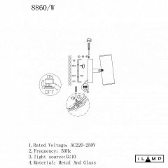 Бра iLamp Plum 8860W BR-BK | фото 3