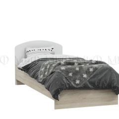 МАРТИНА Кровать 800 с настилом ЛДСП (Белый глянец/дуб сонома) | фото 2