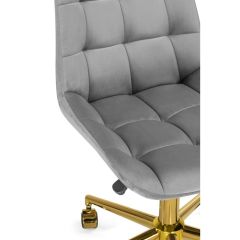 Офисное кресло Честер темно-серый / золото | фото 7