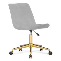 Офисное кресло Честер светло-серый (california 900)/ золото | фото 5