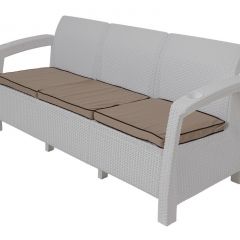 Комплект уличной мебели Yalta Premium Terrace Triple Set (Ялта) белый (+подушки под спину) | фото 2